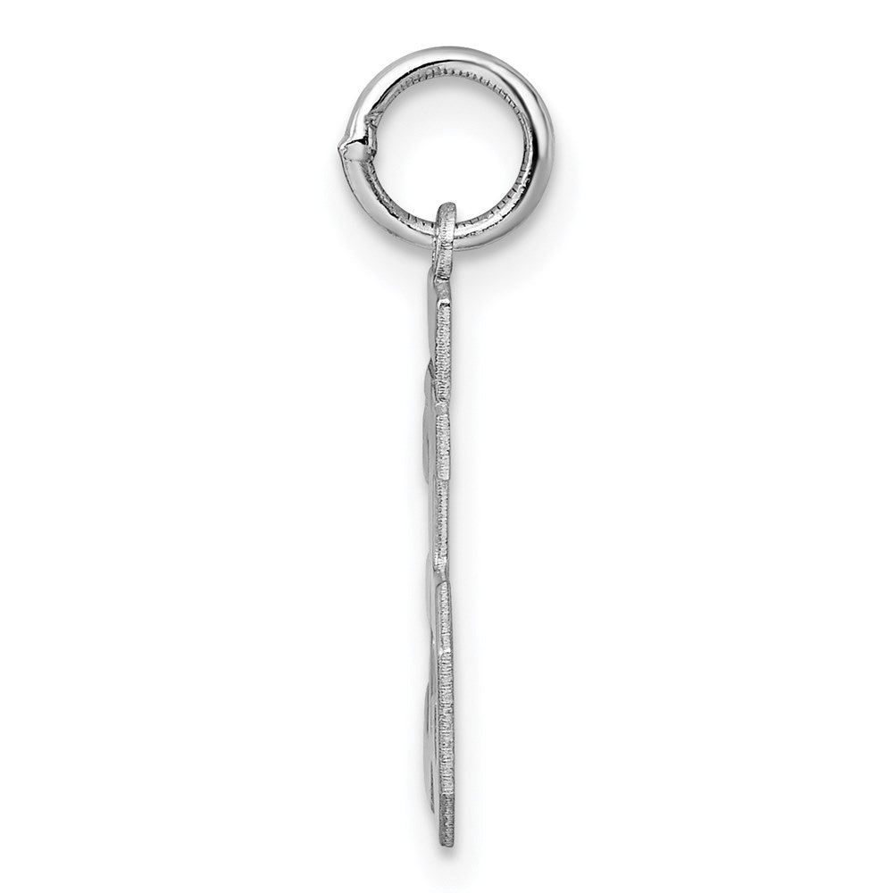 Sterling Silver/Rhodium-plated Polished Number 35 Charm