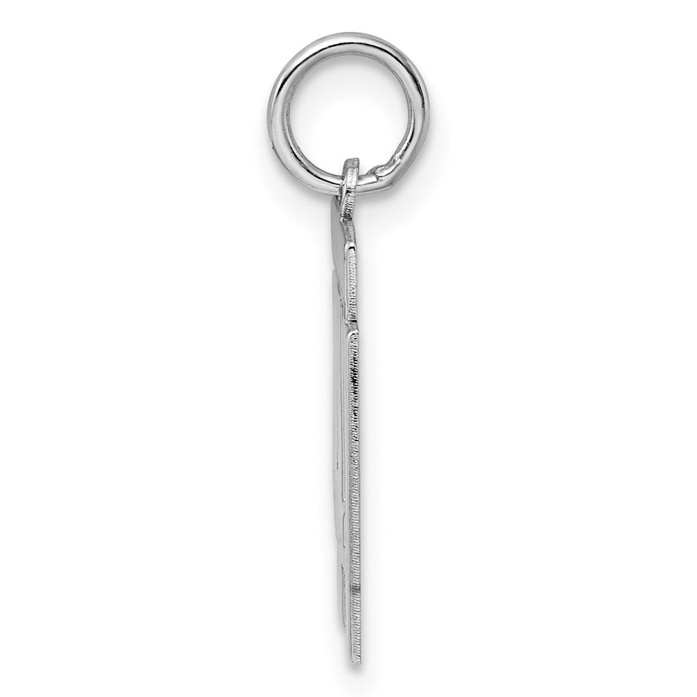 Sterling Silver/Rhodium-plated Polished Number 41 Charm