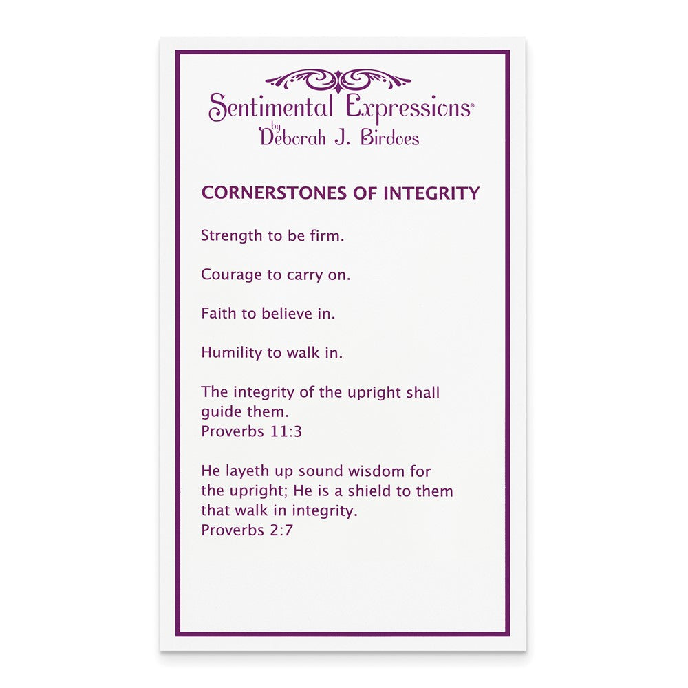 Sterling Silver Antiqued CZ Cornerstones Of Integrity Necklace