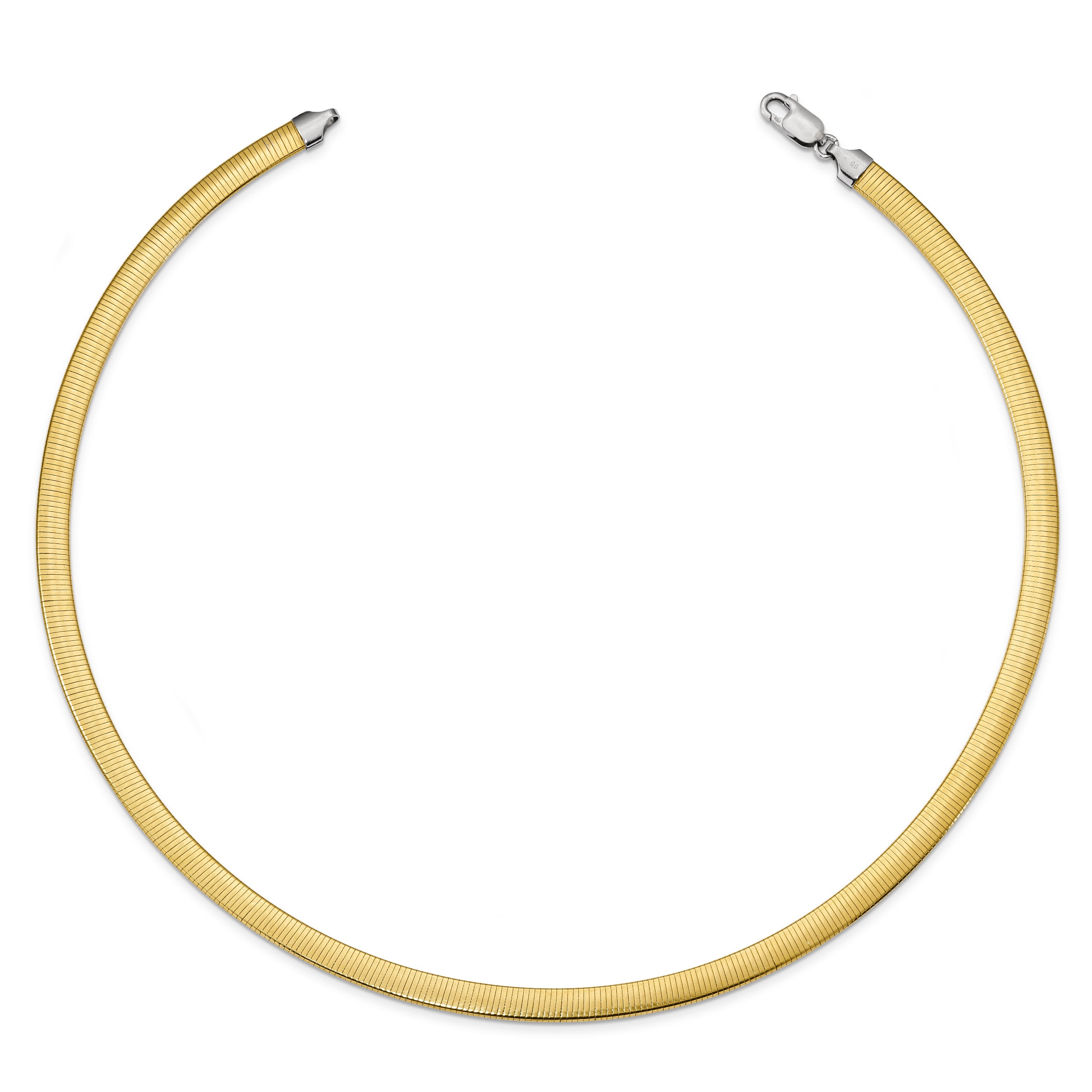 Sterling Silver Flash Gold-plate Reversible 5.75mm Cubetto Chain