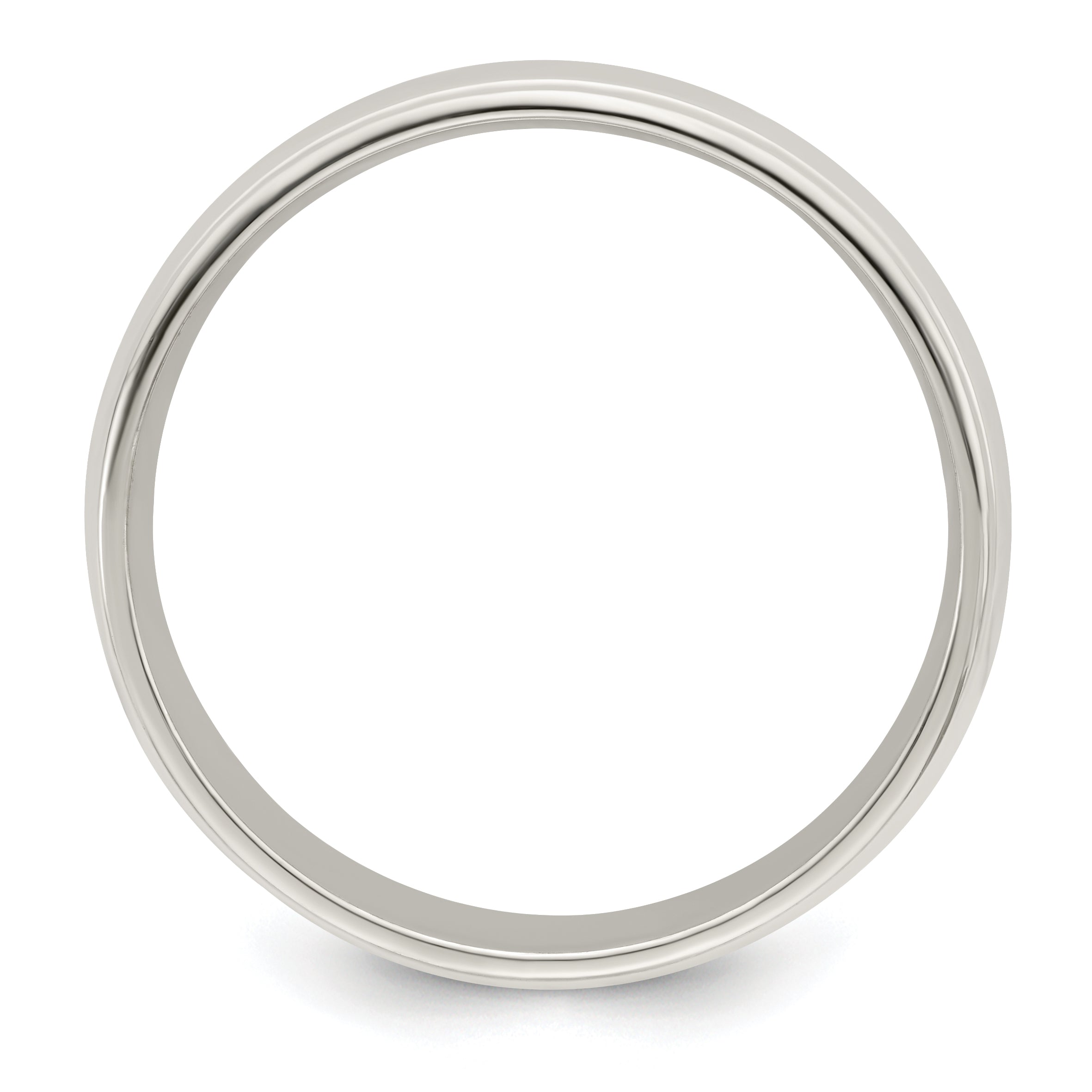 Sterling Silver 7mm Polished Domed Double Milgrain Fancy Band Size 9.5