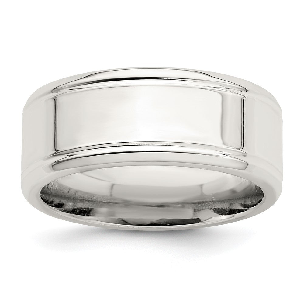 Sterling Silver 6mm Polished Flat Beveled Edge Fancy Band Size 7
