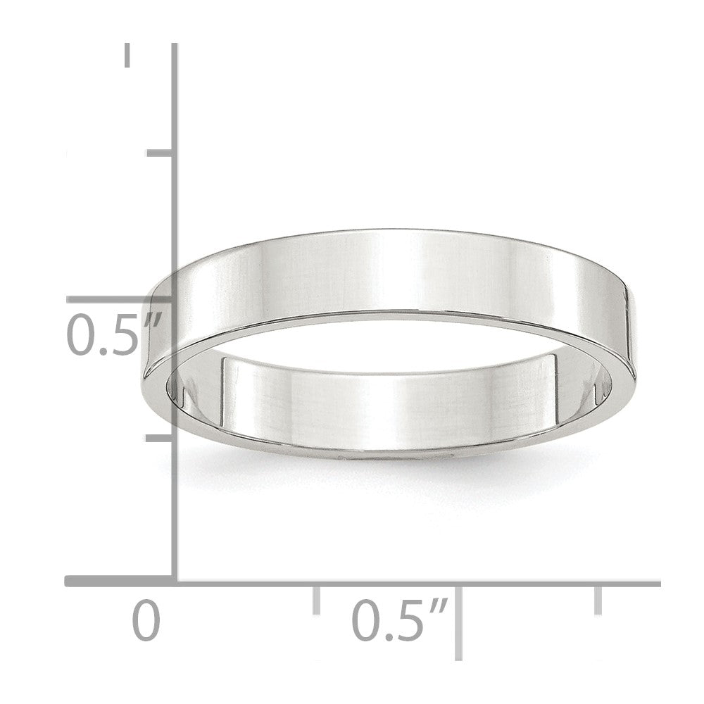 Sterling Silver 4mm Lightweight Flat Size 13 Band