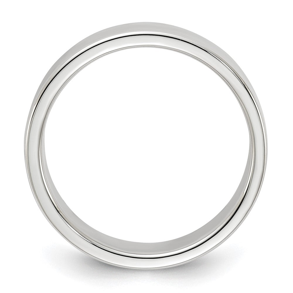 Sterling Silver Rhodium-plated 5mm Flat Size 13 Band
