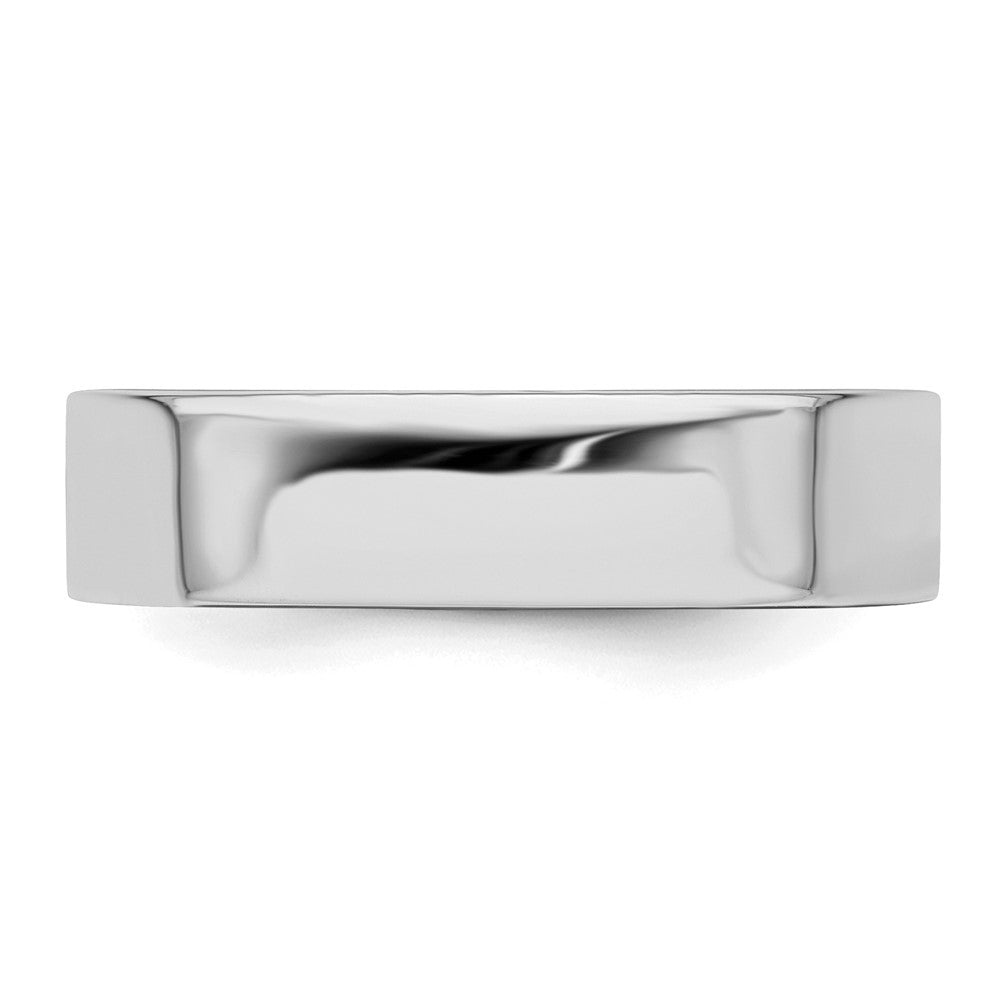 Sterling Silver Rhodium-plated 5mm Flat Size 13 Band
