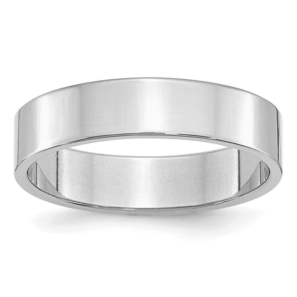 Sterling Silver Rhodium-plated 5mm Flat Size 13.5 Band