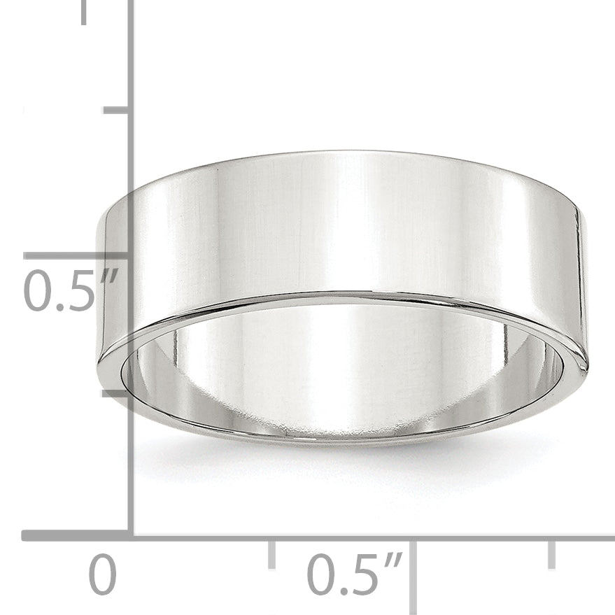 Sterling Silver 7mm Lightweight Flat Size 12 Band