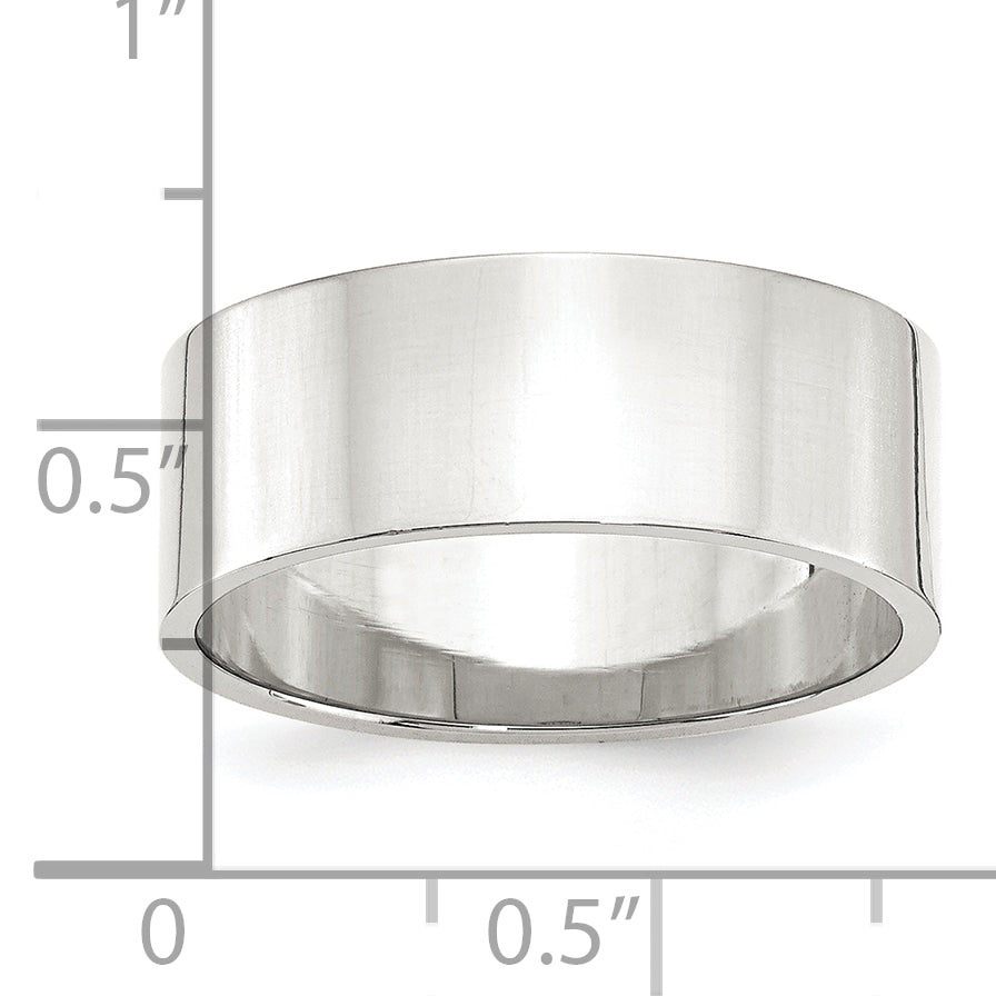 Sterling Silver 8mm Lightweight Flat Size 4.5 Band