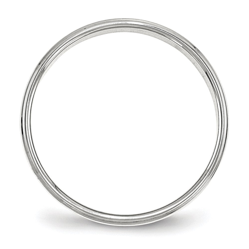 Sterling Silver 4mm Flat with Step Edge Size 11.5 Band
