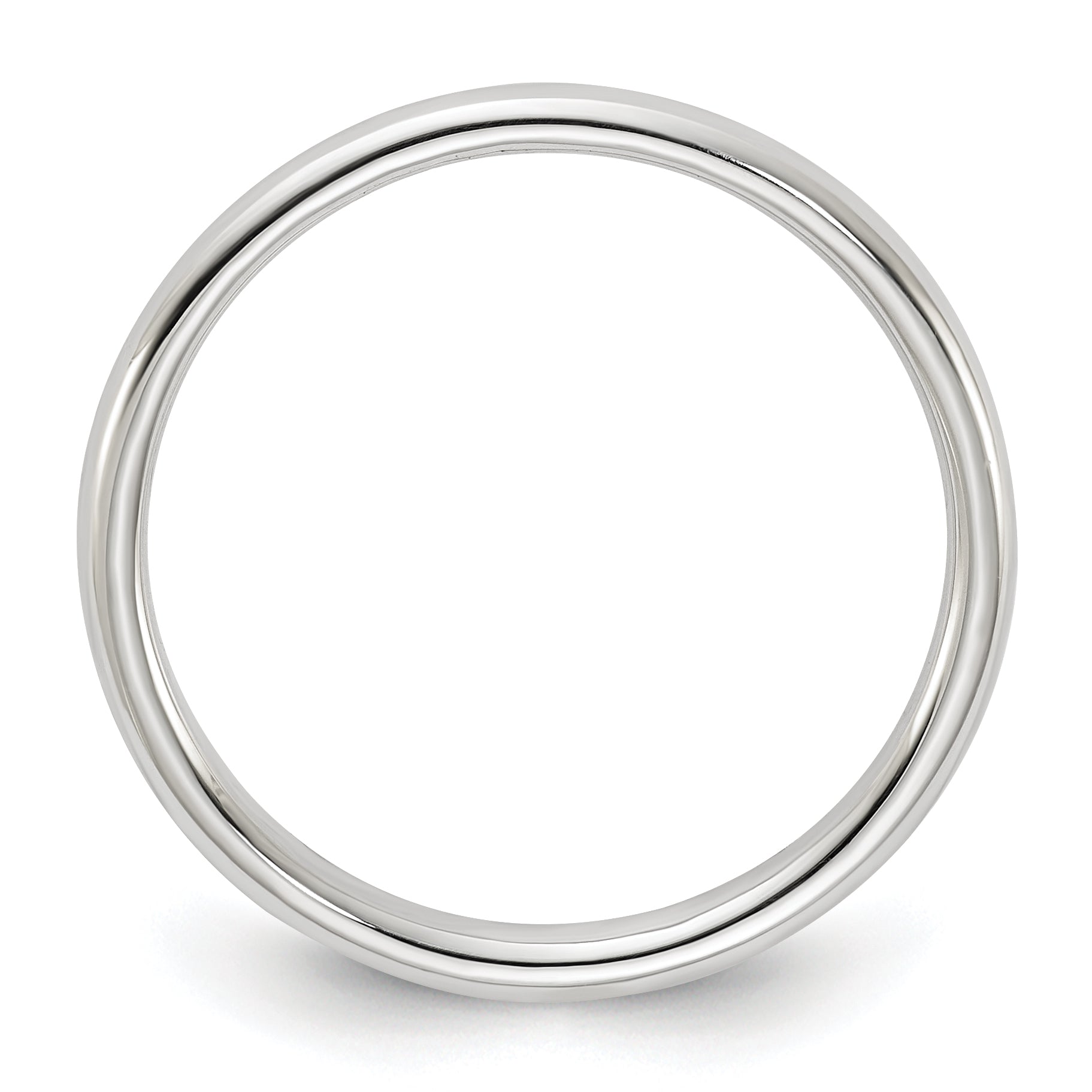 Sterling Silver 2mm Half Round Size 4 Band