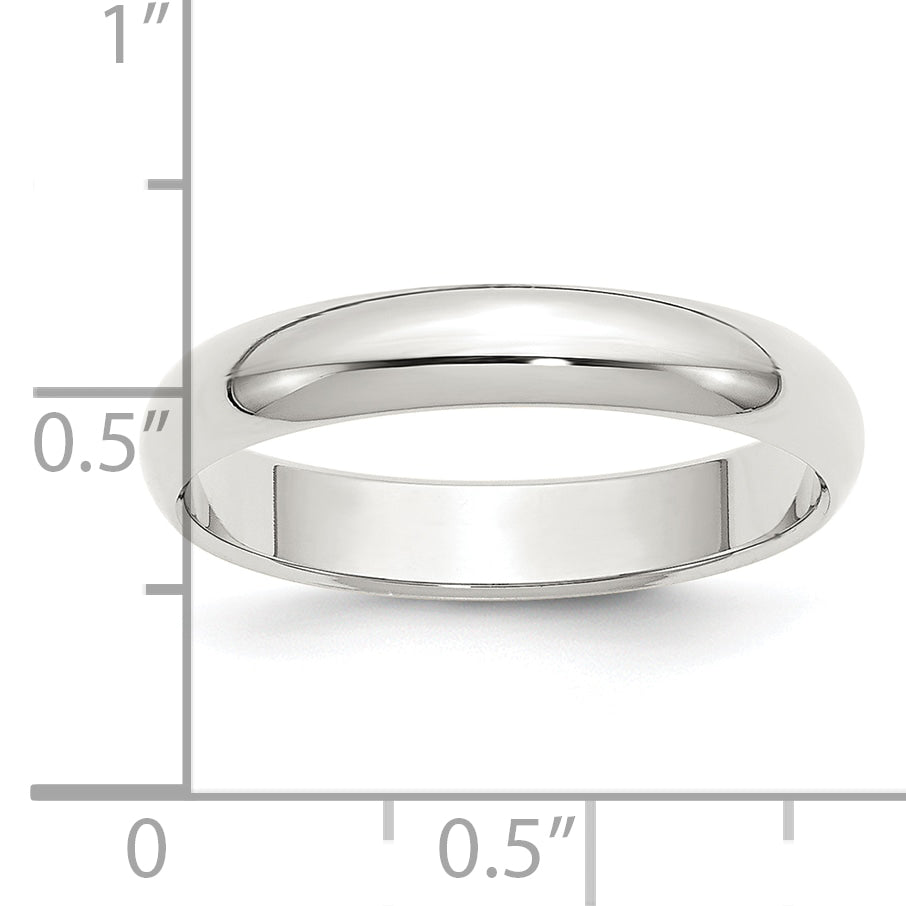 Sterling Silver 4mm Half Round Size 9.5 Band