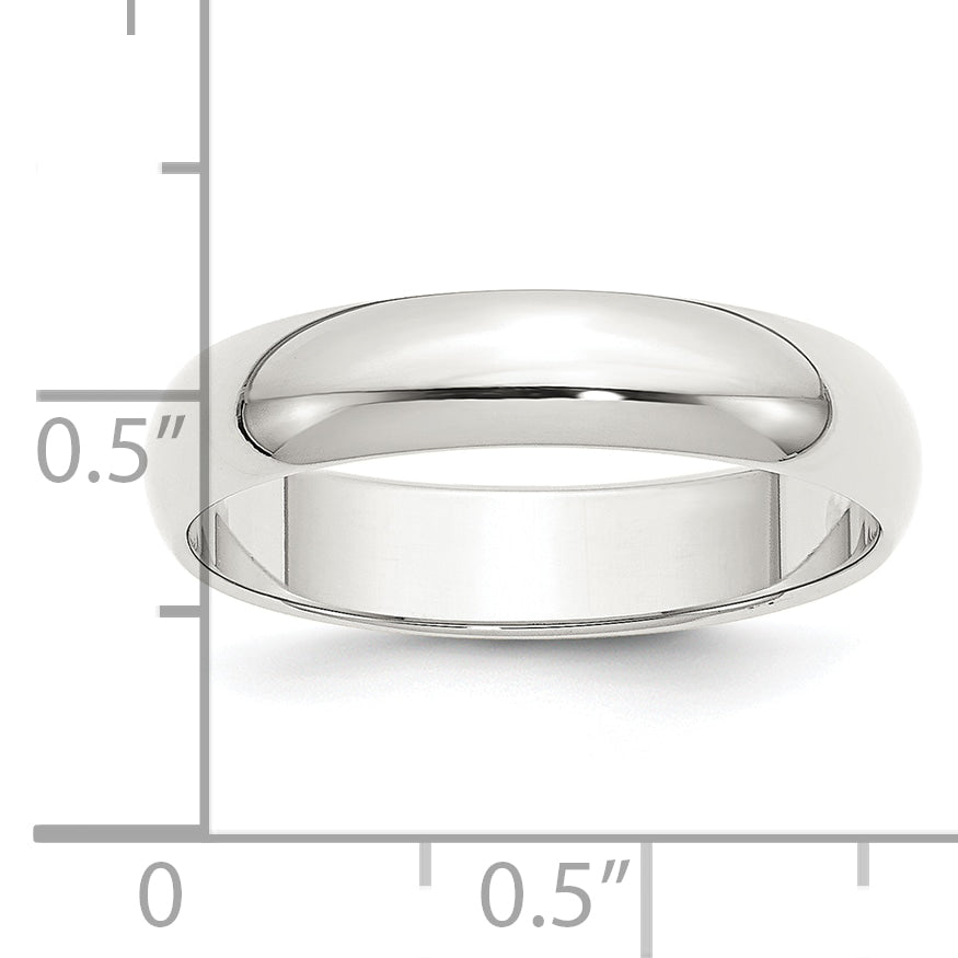 Sterling Silver 5mm Half Round Size 9 Band