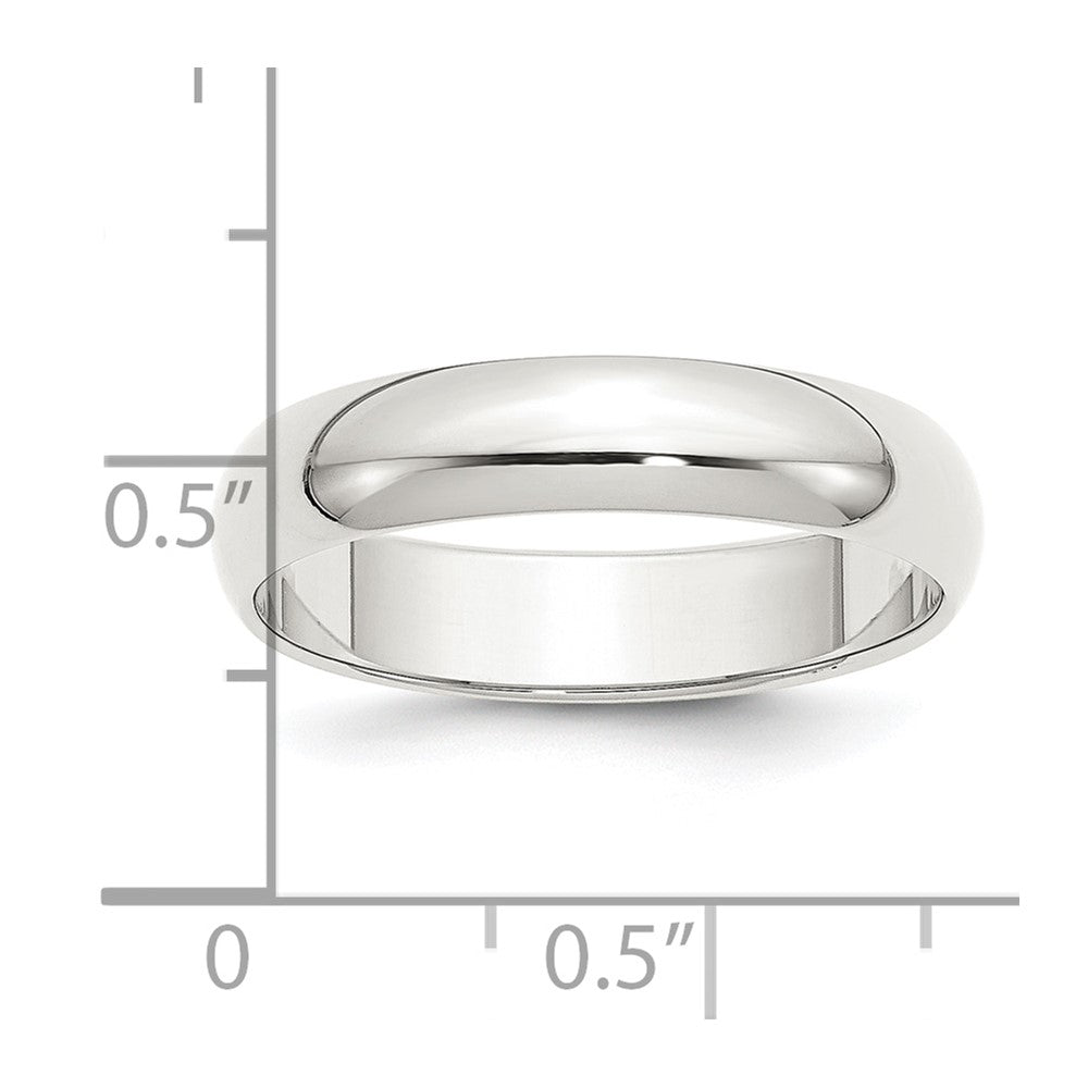 Sterling Silver 5mm Half Round Size 12.5 Band