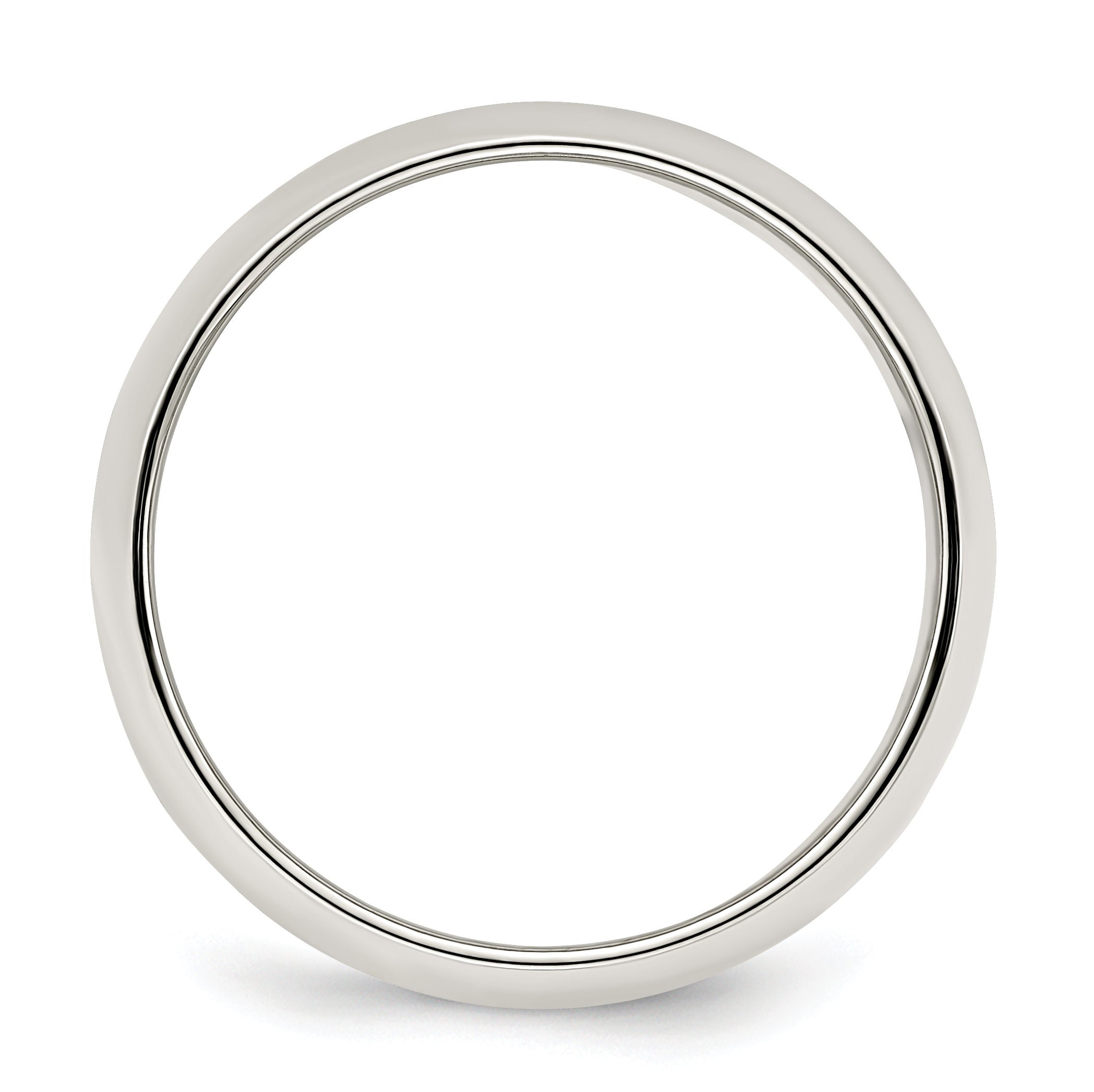 Sterling Silver 7mm Half Round Size 8.5 Band