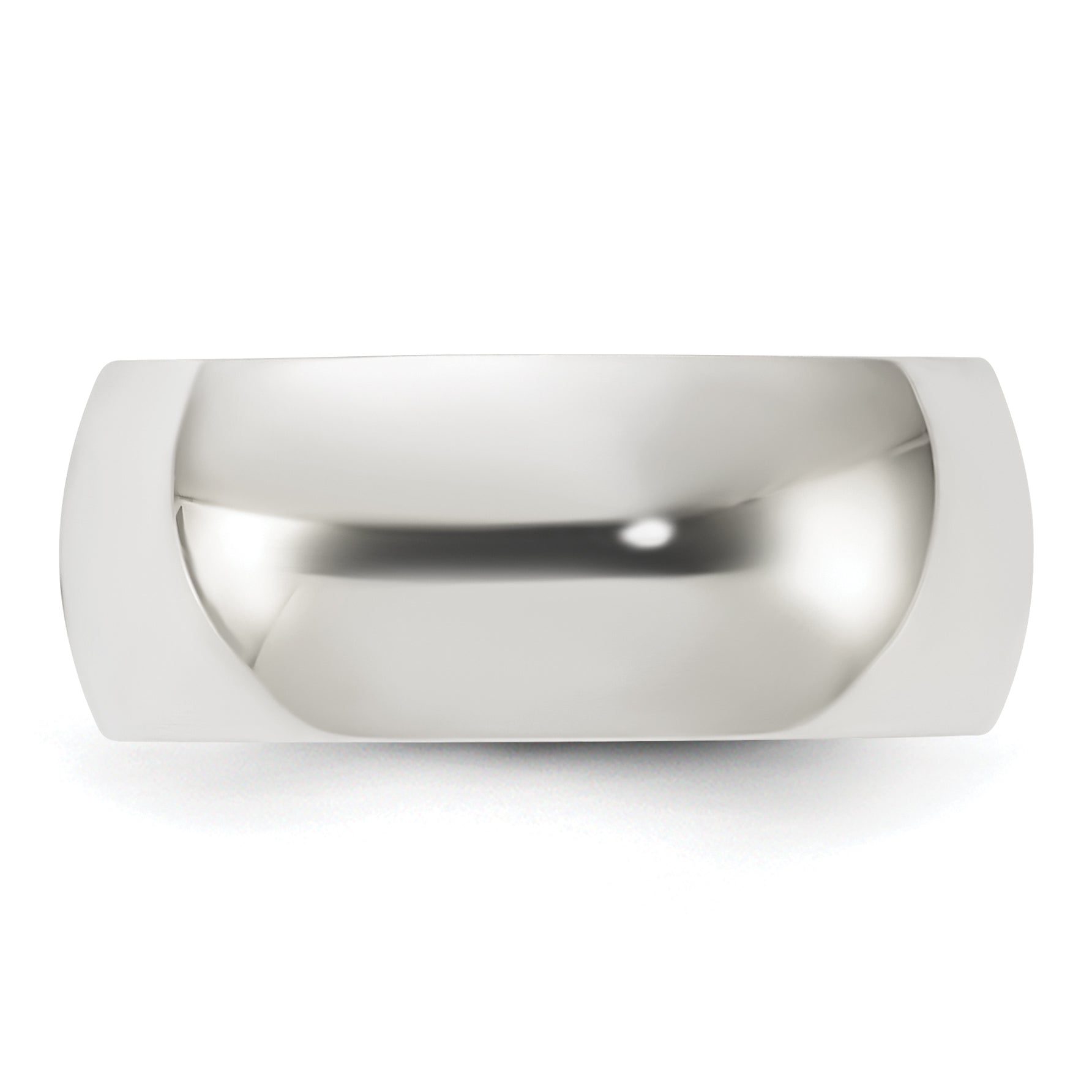 Sterling Silver 8mm Half Round Size 10 Band