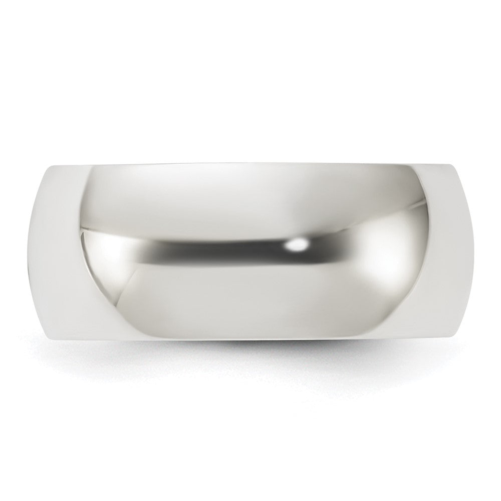 Sterling Silver 8mm Half Round Size 9 Band