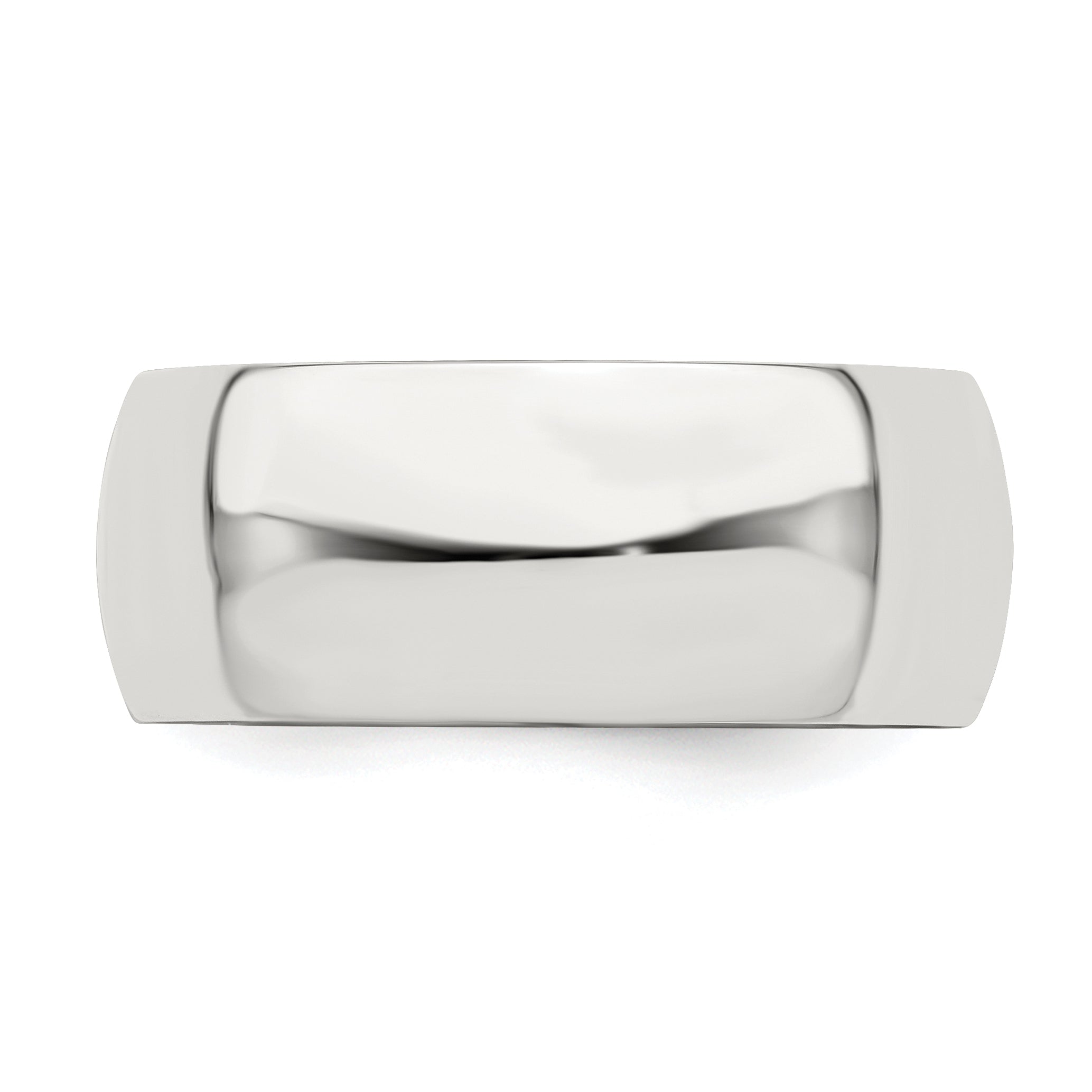Sterling Silver 8mm Half Round Size 6 Band