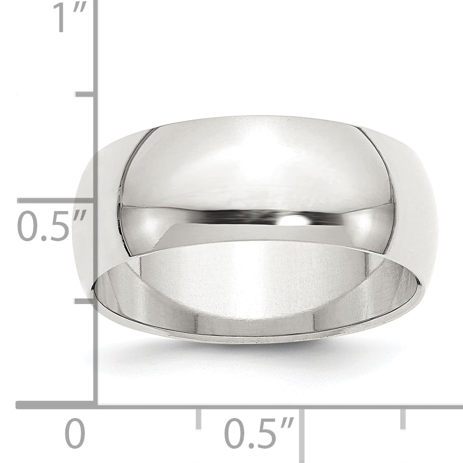 Sterling Silver 8mm Half Round Size 5.5 Band