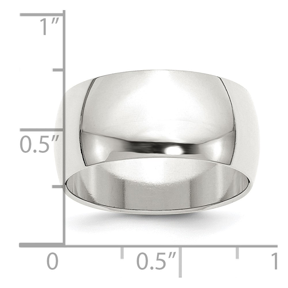 Sterling Silver 10mm Half Round Size 8 Band