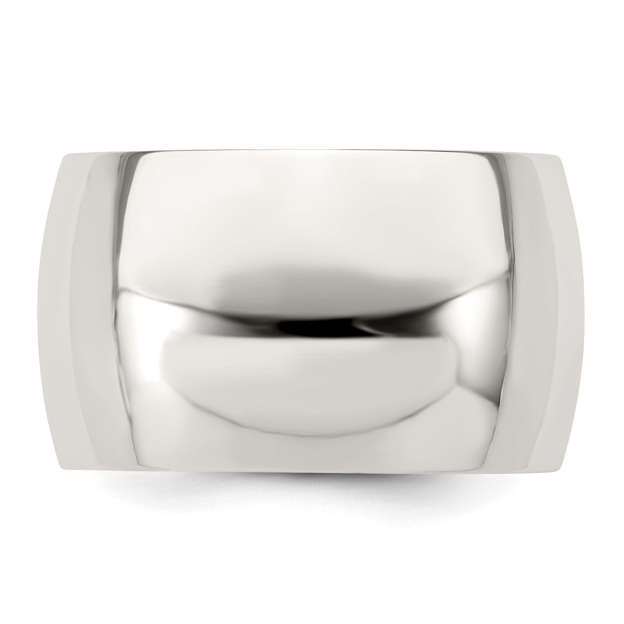 Sterling Silver 12mm Half Round Size 8 Band