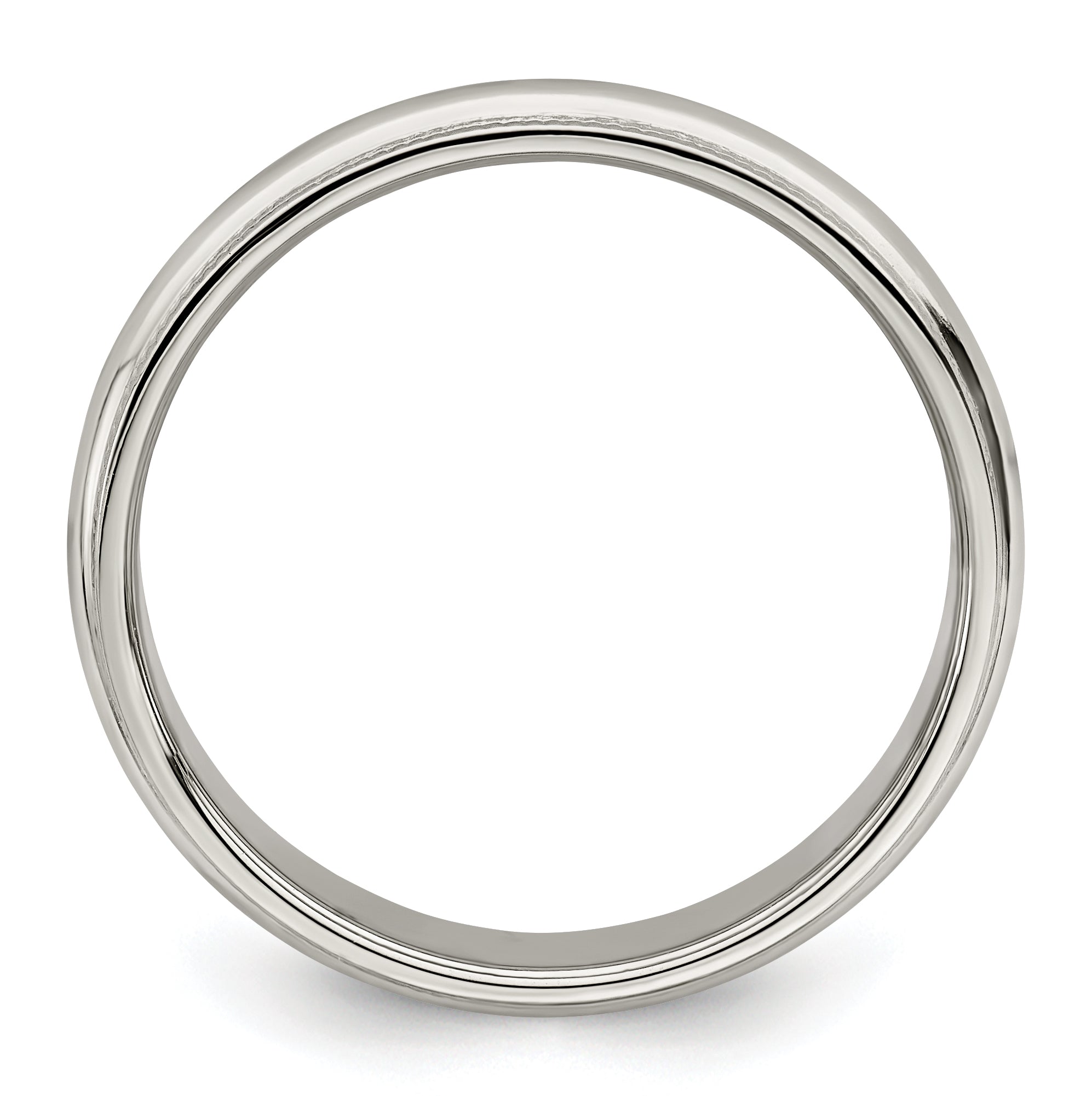 Sterling Silver 4mm Half Round Milgrain Size 6.5 Band