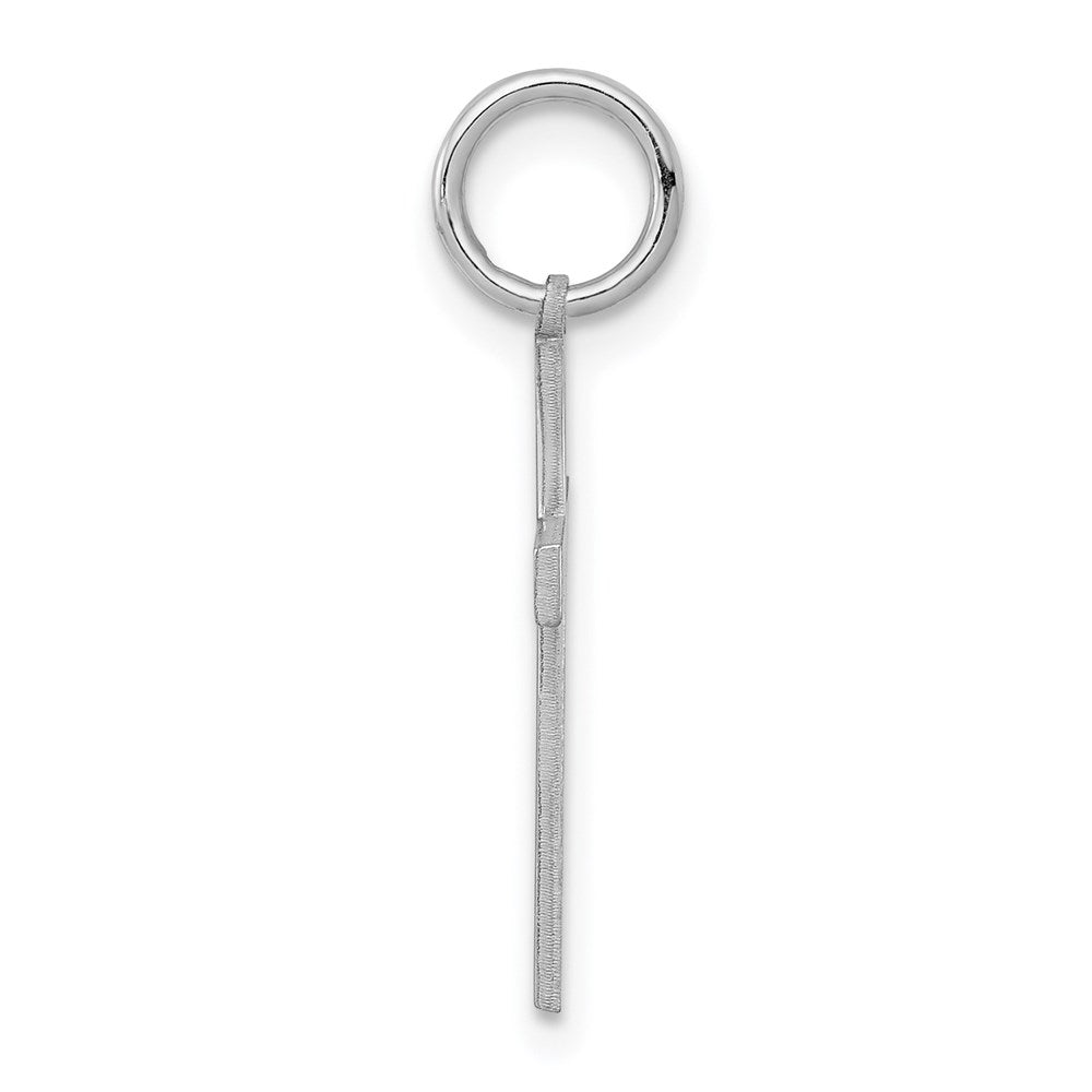 Sterling Silver Rhodium-plated Laser Designed Cross Pendant