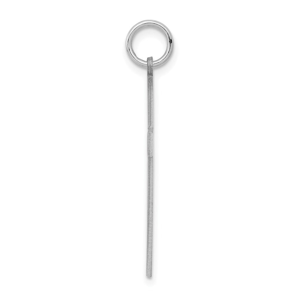 Sterling Silver Rhodium-plated Laser Designed Cross Pendant