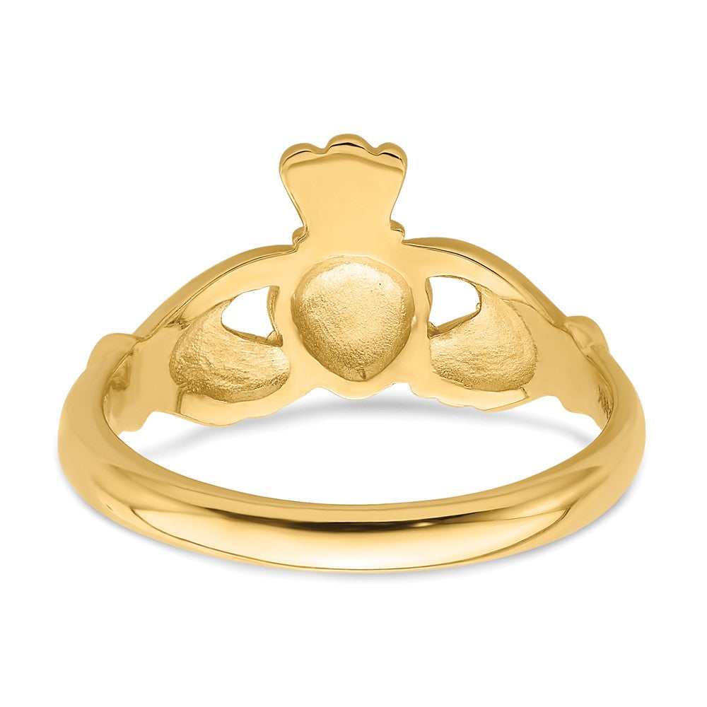 14k Polished Claddagh Ring