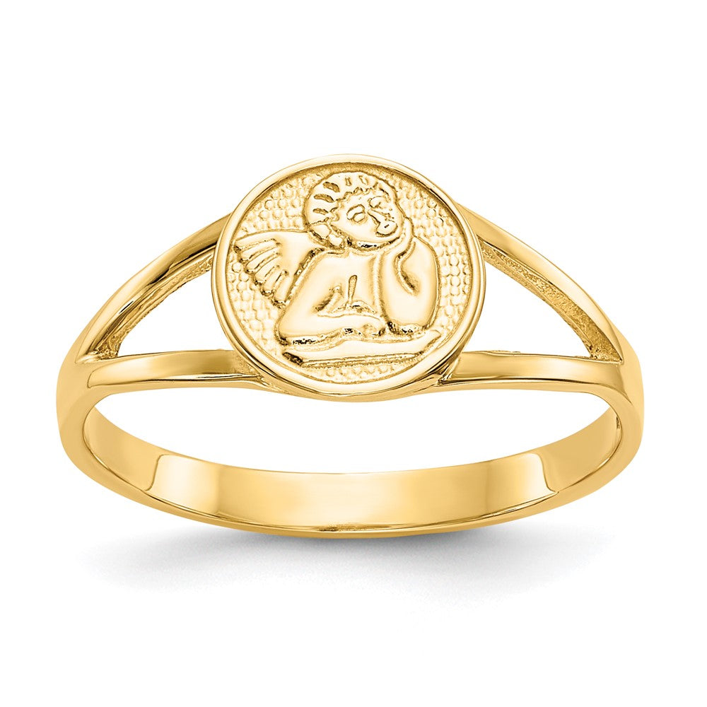 14k Polished Angel Ring