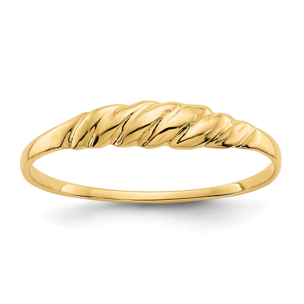 14K Ridged Dome Ring