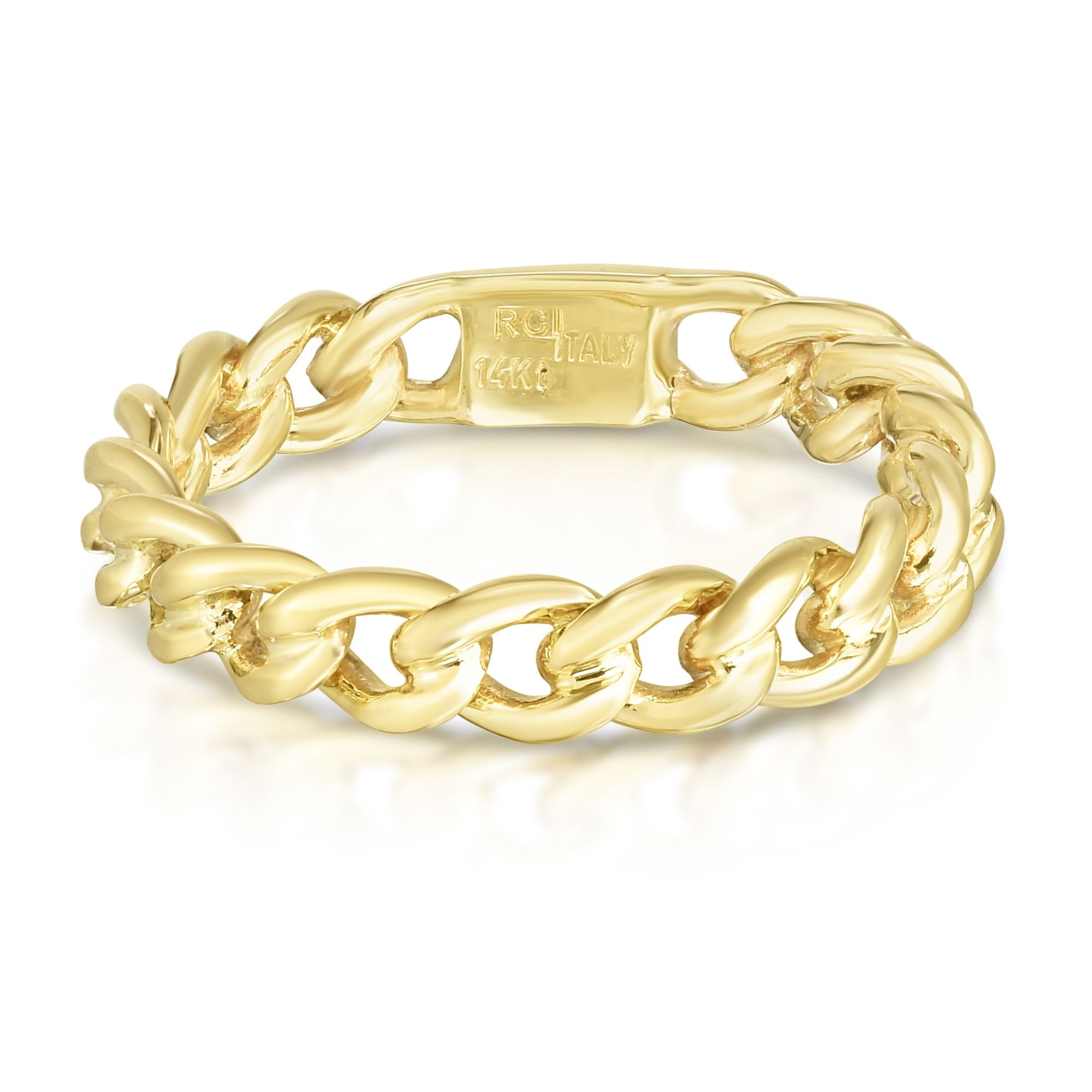 14K Yellow Gold Curb Ring