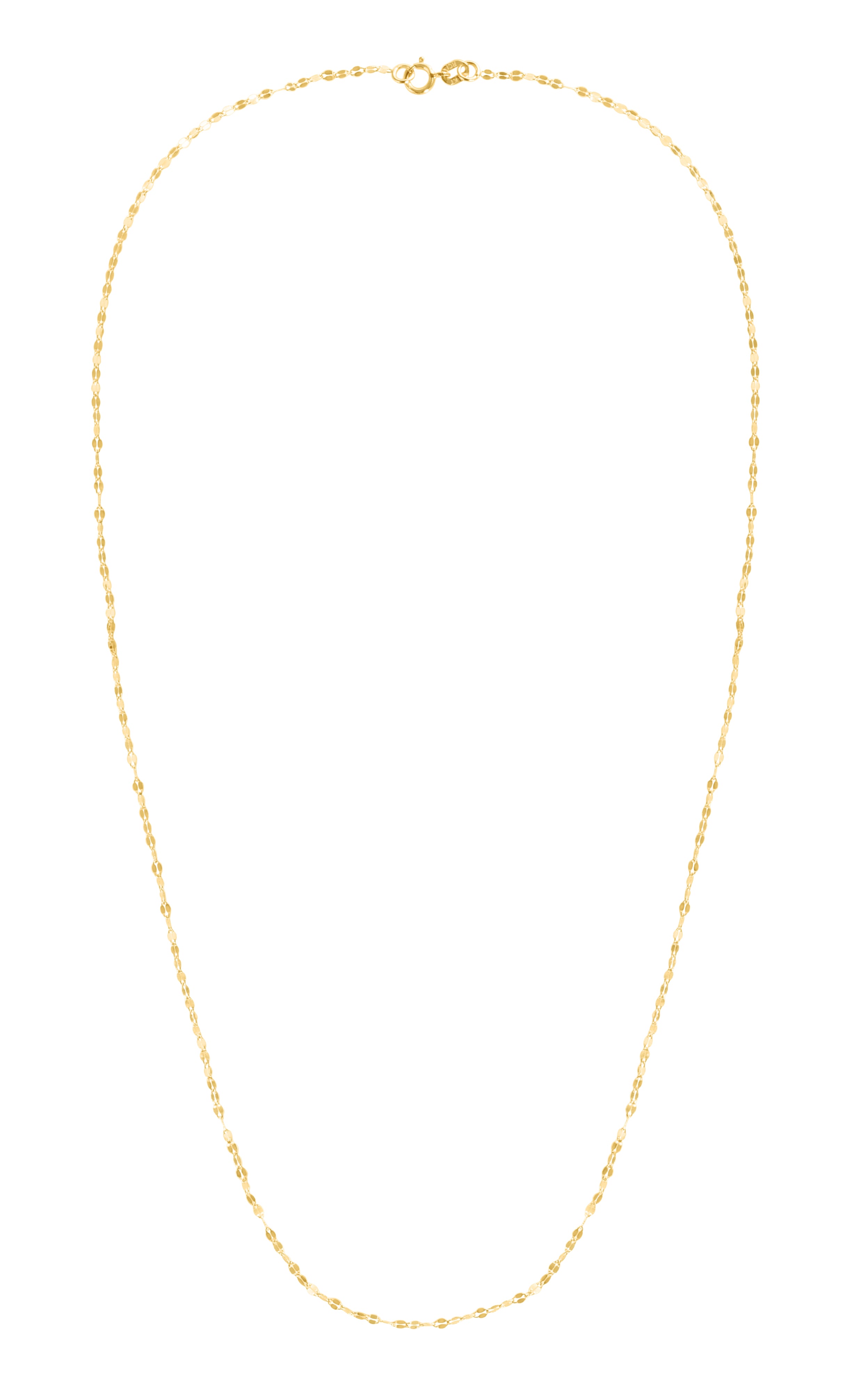 14K Yellow Gold 1.4mm Mirror Rolo 24" Chain with Lobster Lock