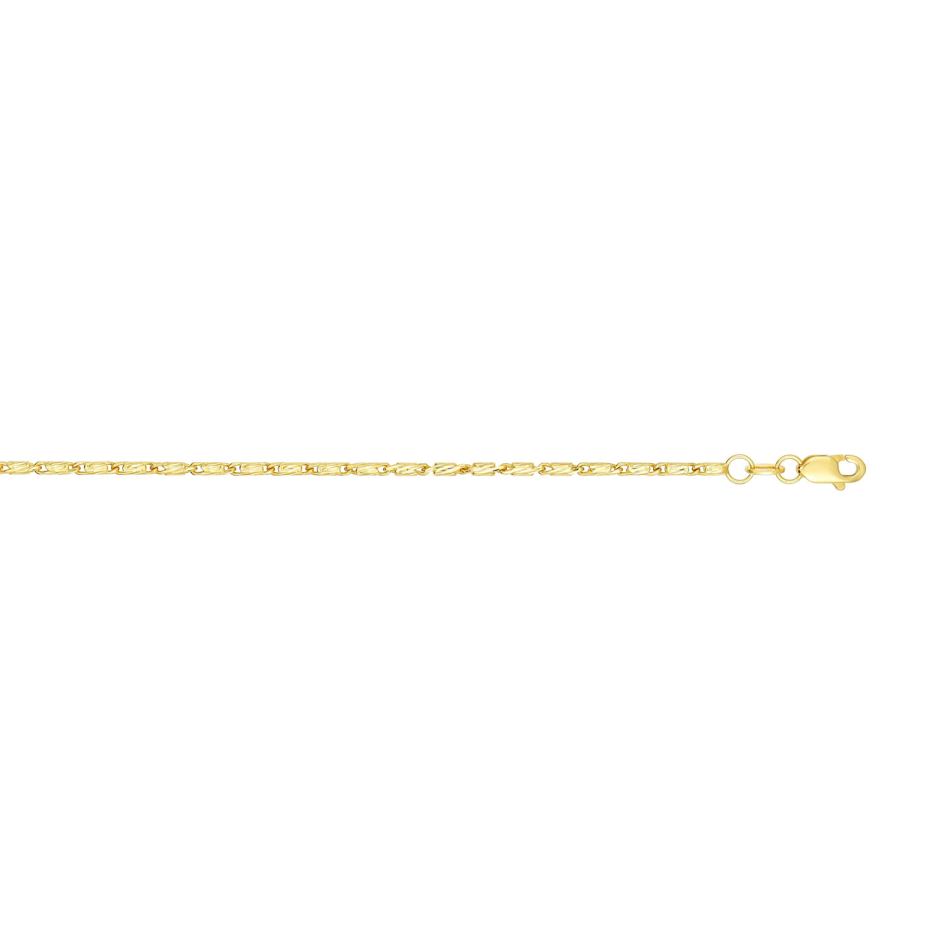 14K Yellow Gold 1.5mm Lumina 22" Chain with Lobster Lock