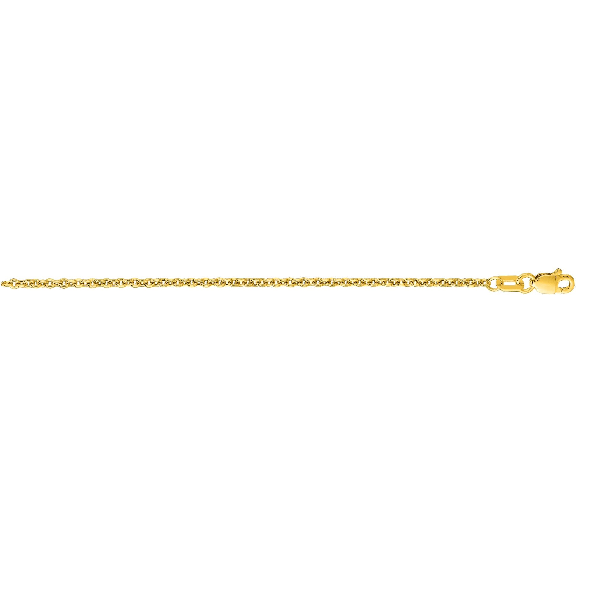 14K Yellow Gold 1.8mm Lite Forsantina 20" Chain with Lobster Lock