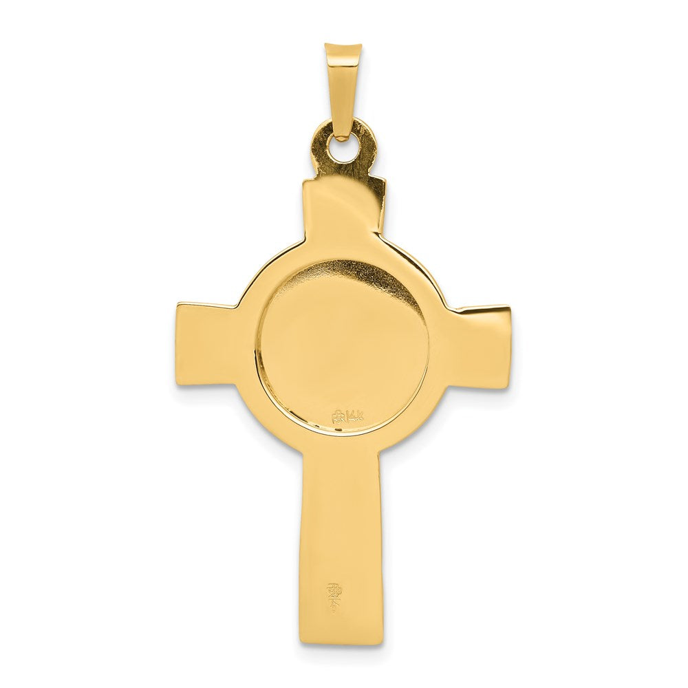 14k Cross w/St. Michael Medal Pendant