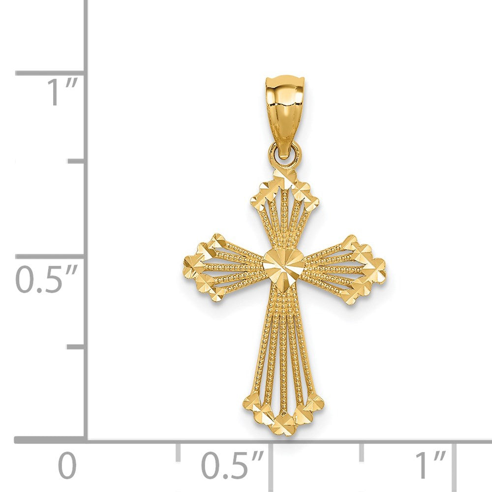 14k Passion Cross Pendant