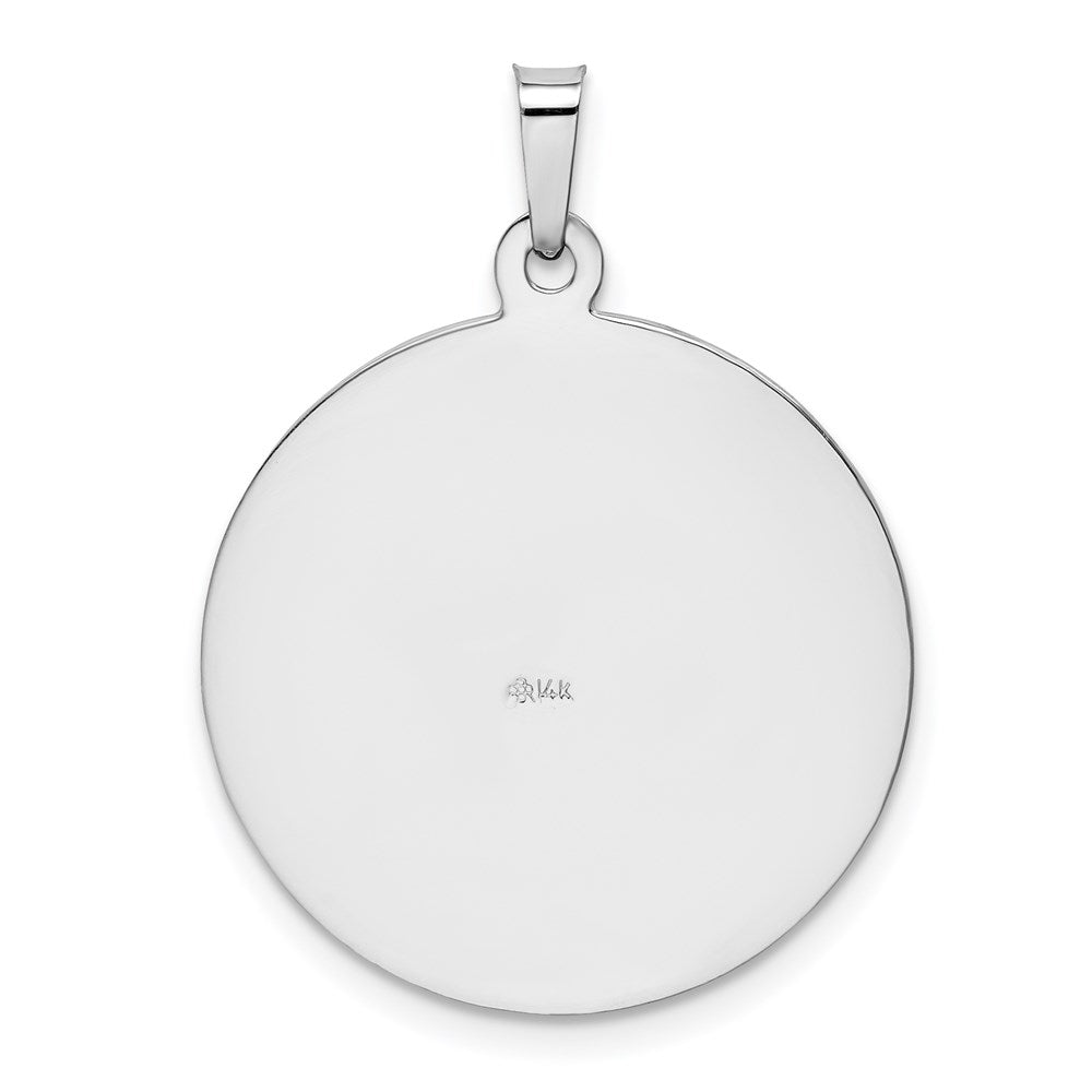 14k White Gold Saint Jude Medal Pendant