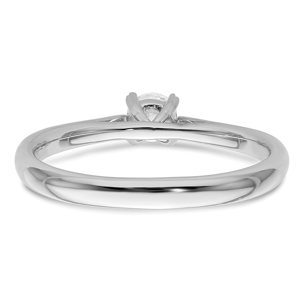 True Origin 14K White Gold 1/4 carat Lab Grown Diamond VS/SI D E F Round Solitare Engagement Ring