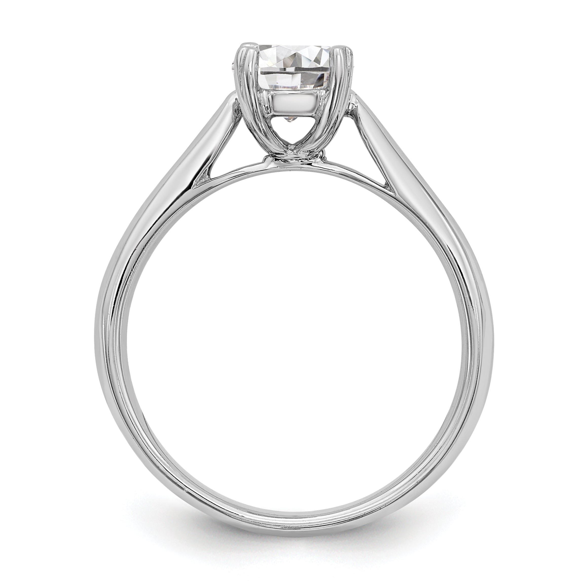 True Origin 14k White Gold 1/2 carat Certified Complete Lab Grown Diamond VS+ F+ Round Solitaire Engagement Ring