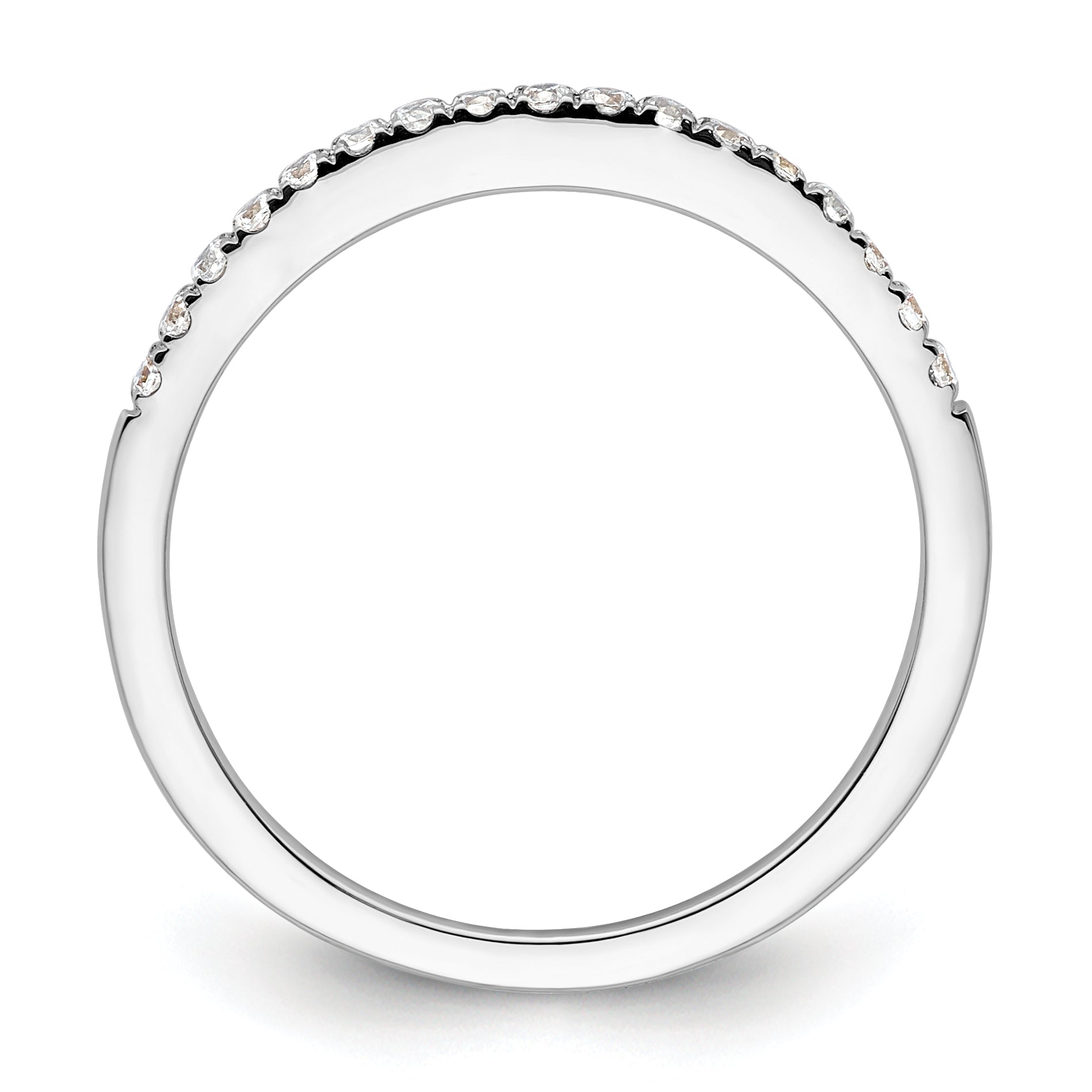 14k White Gold 1/6 carat Lab Grown Diamond VS/SI+ G+ Complete Size 8 Wedding Band