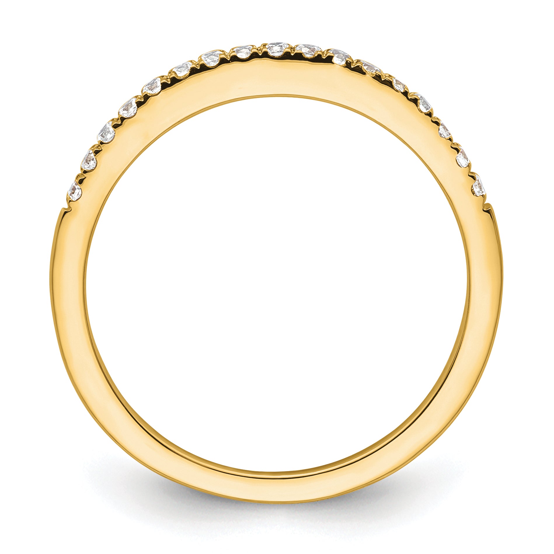 14k White Gold 1/6 carat Lab Grown Diamond VS/SI+ G+ Complete Size 5 Wedding Band