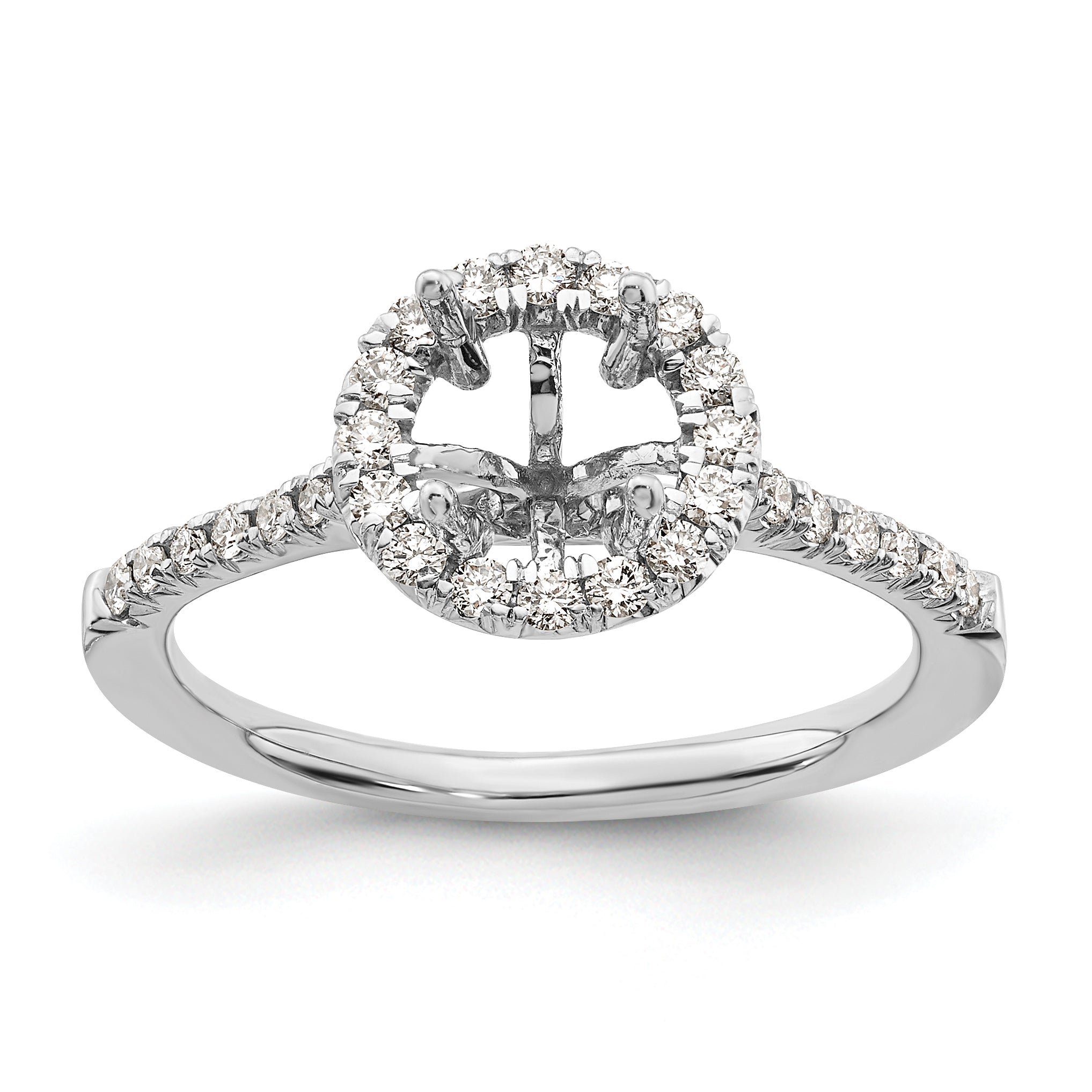 14k Rose Gold 3/4 carat Lab Grown Diamond VS/SI+ G+ Round Complete Size 7 Halo Engagement Ring