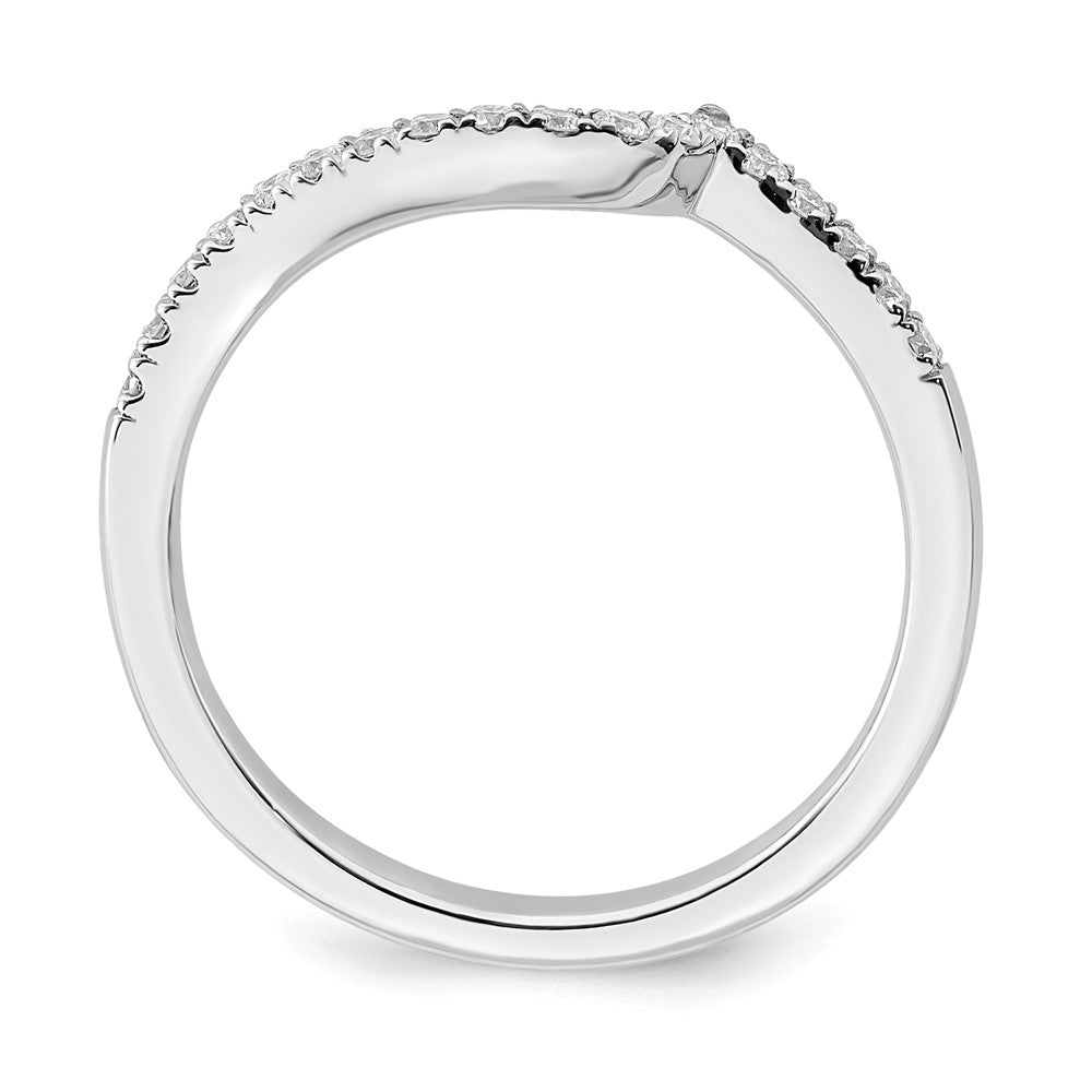 14K White Gold Lab Grown Diamond VS/SI FGH Contoured Wedding Band