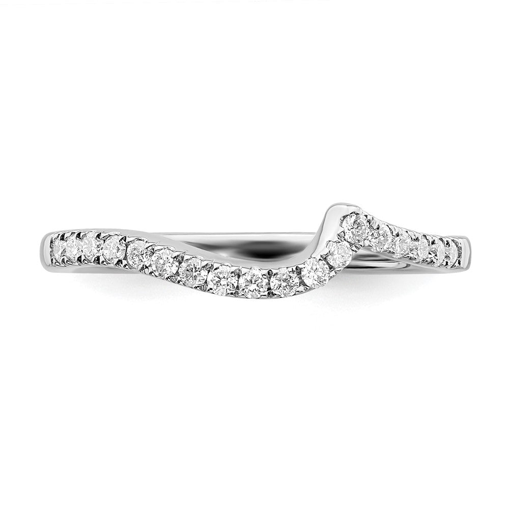 14K White Gold Lab Grown Diamond VS/SI FGH Contoured Wedding Band
