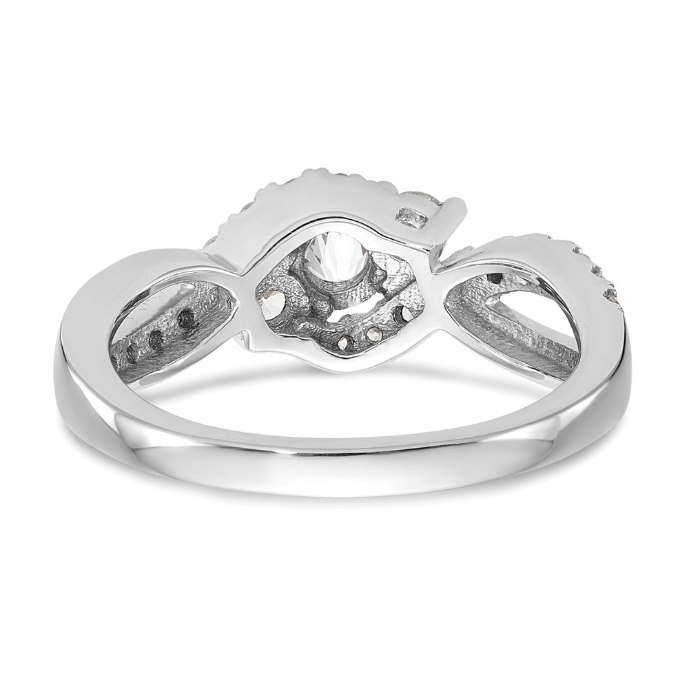 14K White Gold Lab Grown Diamond VS/SI FGH Complete Engagement Ring