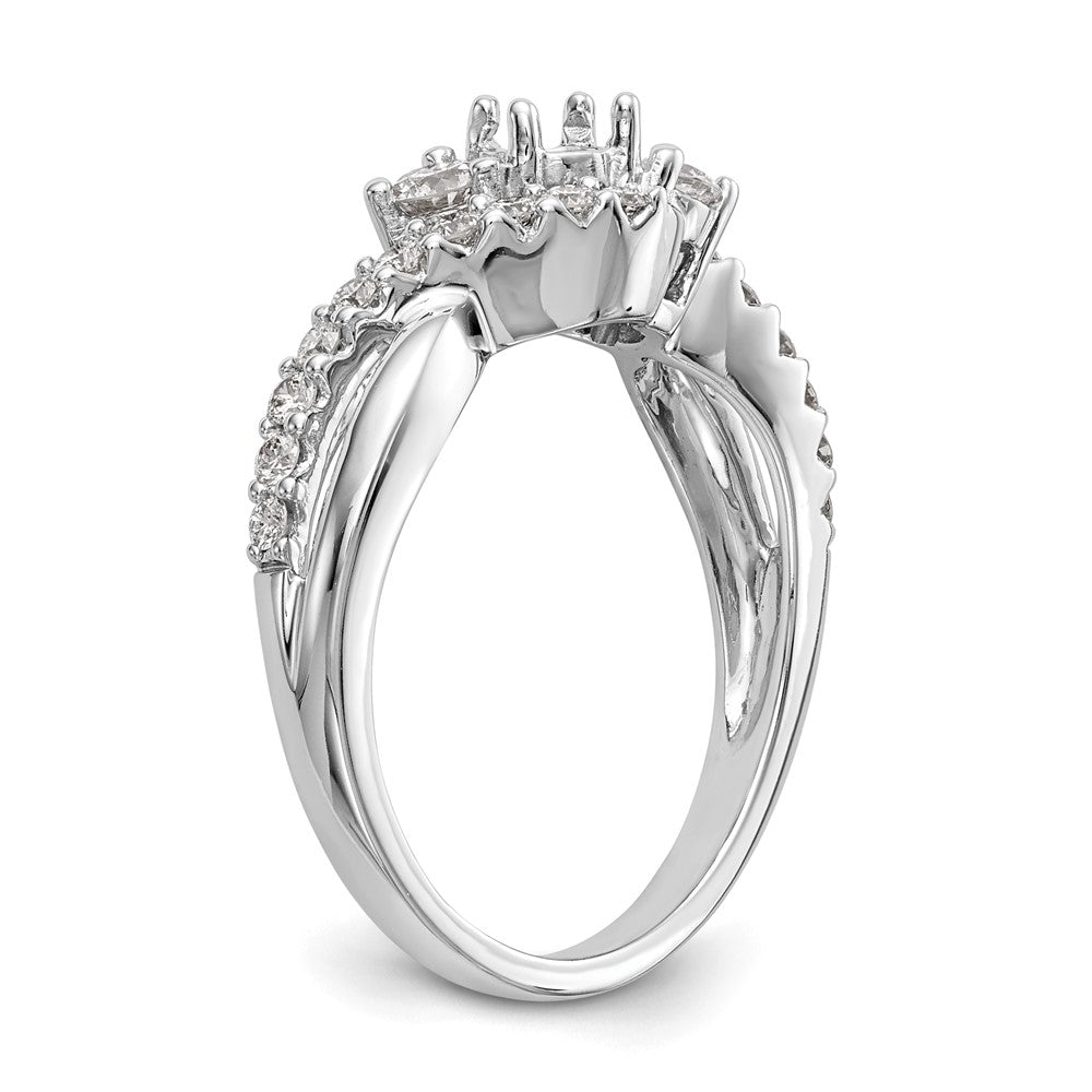 14K White Gold Lab Grown Diamond VS/SI FGH Complete Engagement Ring