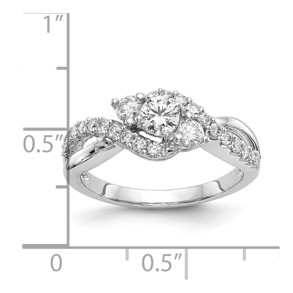 14K White Gold Lab Grown Diamond VS/SI FGH Complete Engagement Ring