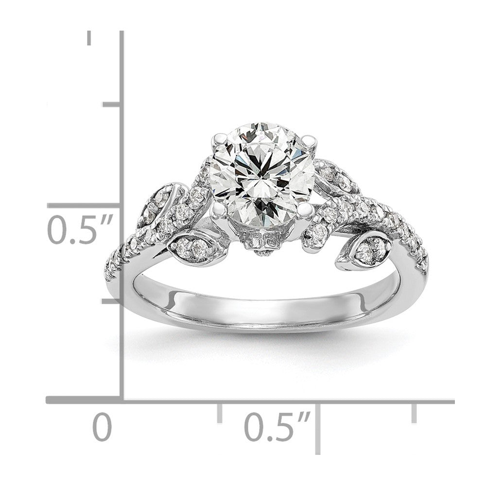 14K White Gold Lab Grown Diamond VS/SI FGH Semi-Mount Engagement Rin