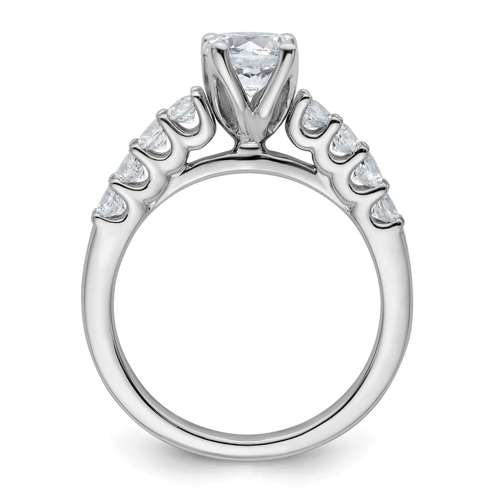 14K White Gold Lab Grown Diamond VS/SI FGH Peg Semi-mount Eng Ring