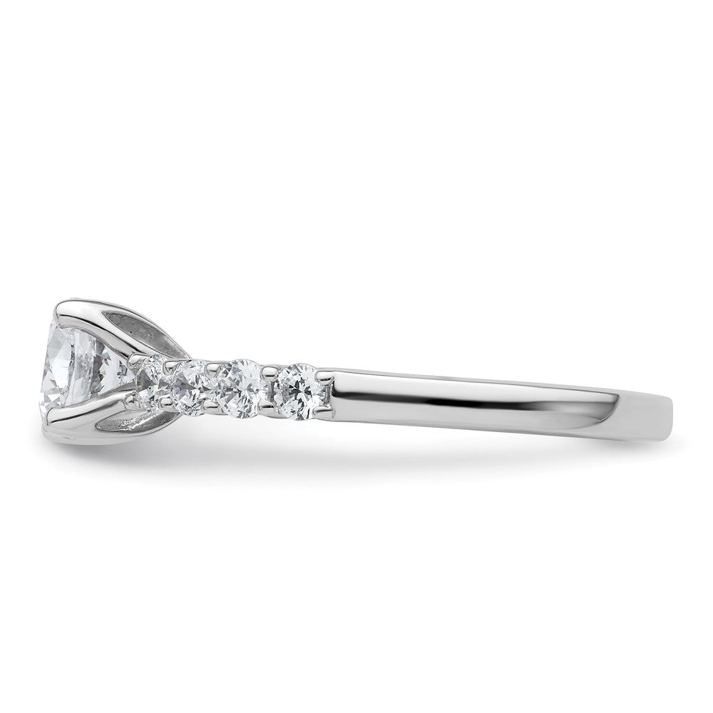 14K White Gold Lab Grown Diamond VS/SI FGH Peg Semi-mount Eng Ring